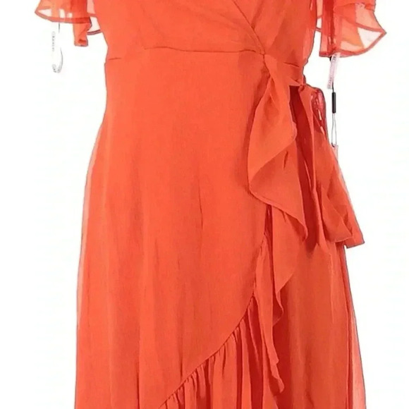 Yellow Calvin Klein Ruffle Dress Size 6 - Picture 2 of 8